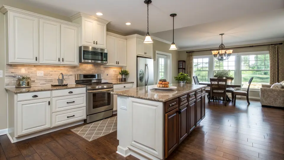 Illustration of a kitchen remodeling project