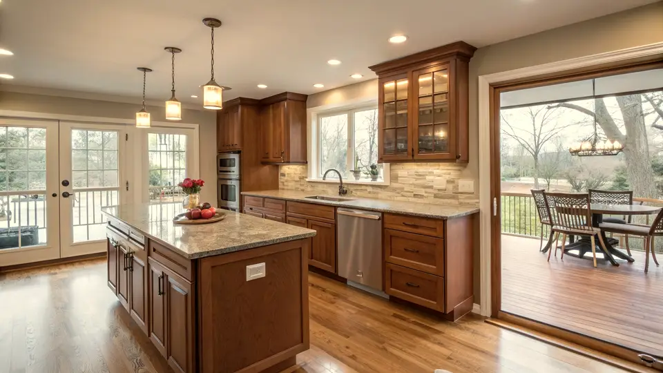 Illustration of a kitchen remodeling project