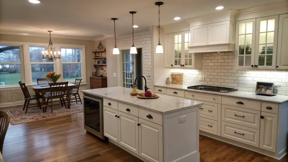 Illustration of a kitchen remodeling project