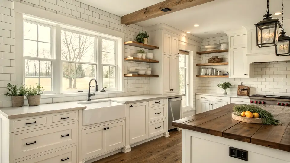 Illustration of a kitchen remodeling project