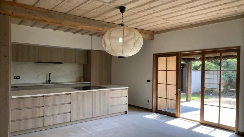 Illustration of a kitchen remodeling project