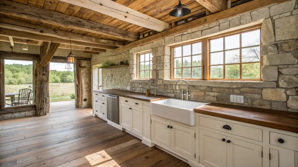 Illustration of a kitchen remodeling project