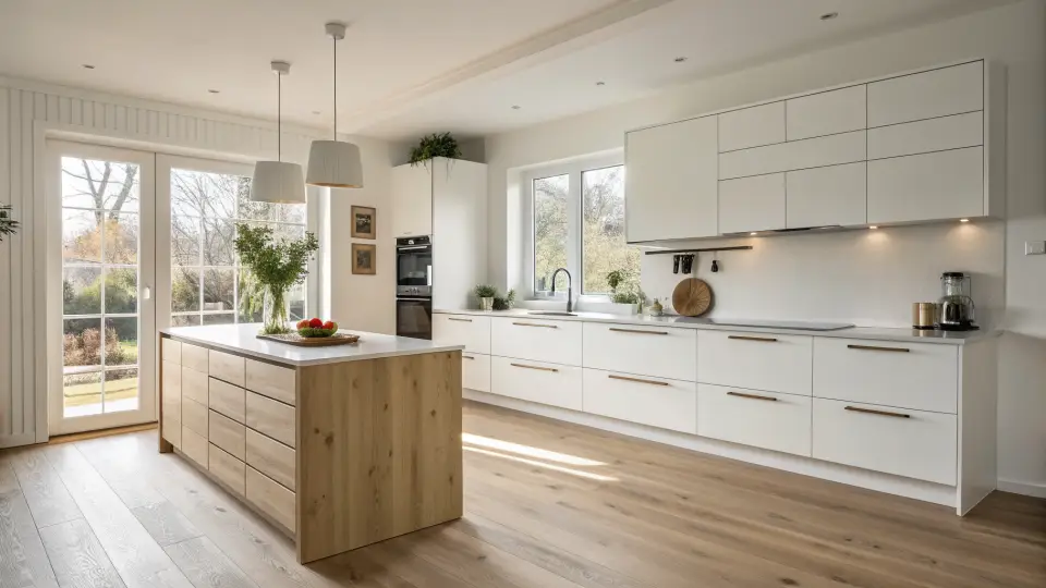 Illustration of a kitchen remodeling project