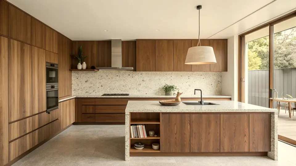Illustration of a kitchen remodeling project